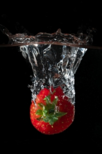 aardbei in water